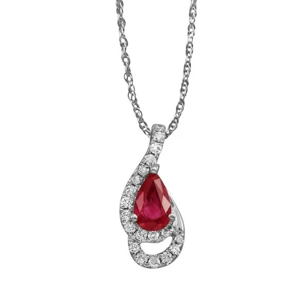 White Gold Ruby Pendant