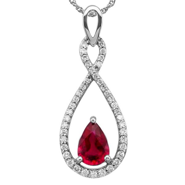 White Gold Sapphire Pendant Image 2 Biondi Diamond Jewelers Aurora, CO