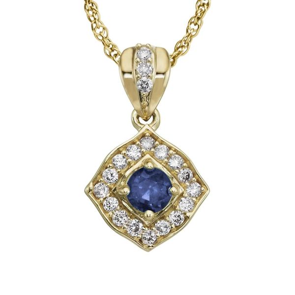 Yellow Gold Sapphire Pendant The Jewelry Source El Segundo, CA