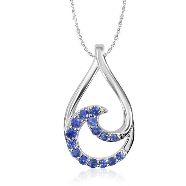 White Gold Sapphire Pendant Cravens & Lewis Jewelers Georgetown, KY