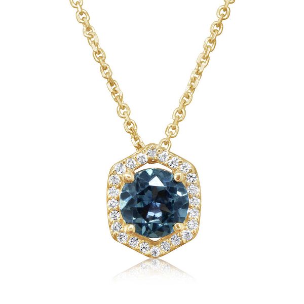 Yellow Gold Sapphire Pendant J. Anthony Jewelers Neenah, WI