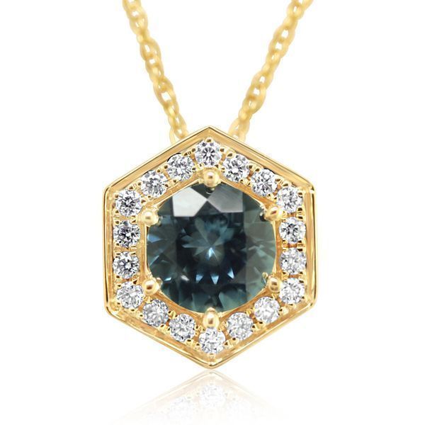 Yellow Gold Sapphire Pendant Jones Jeweler Celina, OH