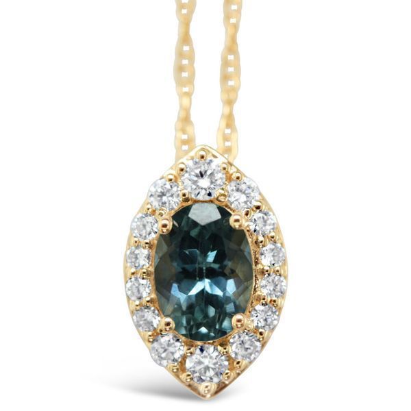 Yellow Gold Sapphire Pendant Towne & Country Jewelers Westborough, MA