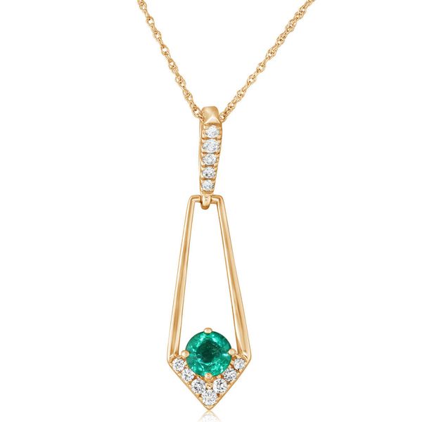 Yellow Gold Emerald Pendant Jones Jeweler Celina, OH