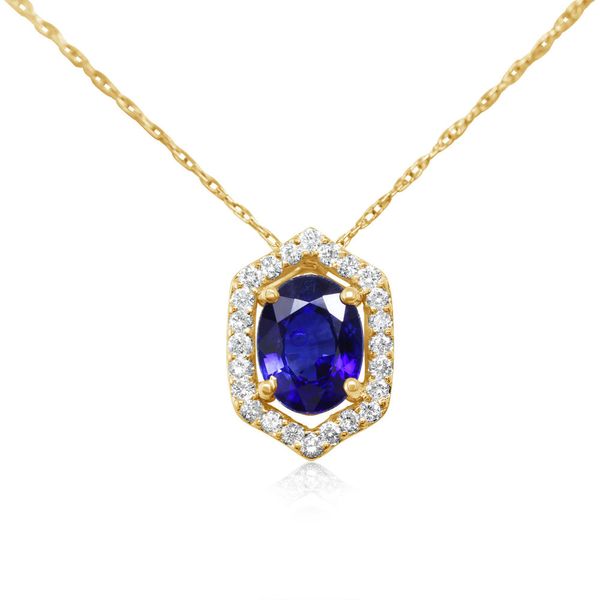 Yellow Gold Sapphire Pendant Blue Marlin Jewelry, Inc. Islamorada, FL