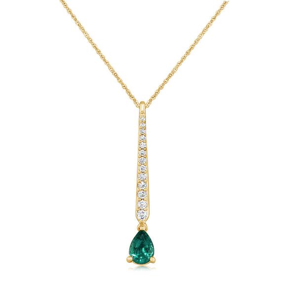 Yellow Gold Emerald Pendant Daniel Jewelers Brewster, NY