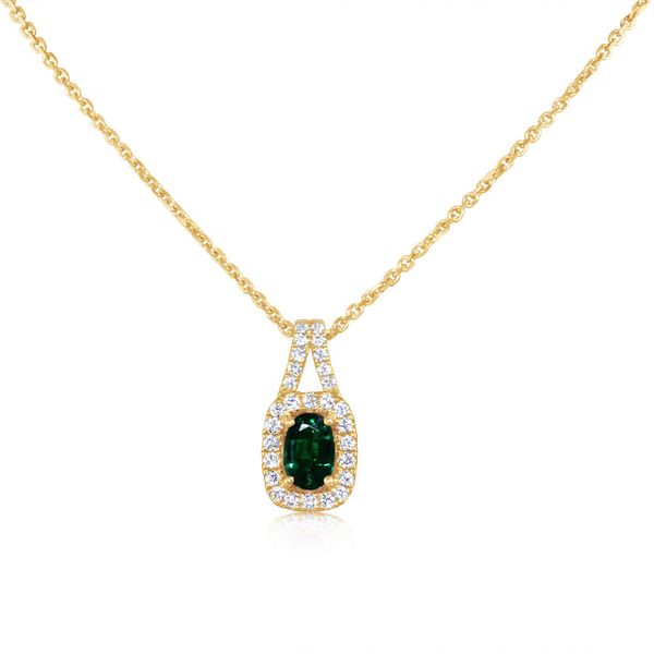 Yellow Gold Emerald Pendant Daniel Jewelers Brewster, NY