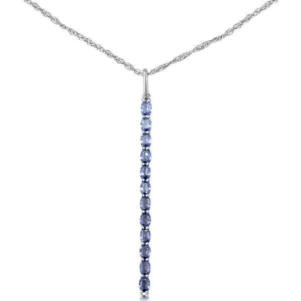 White Gold Yogo Sapphire Pendant Leslie E. Sandler Fine Jewelry and Gemstones rockville , MD