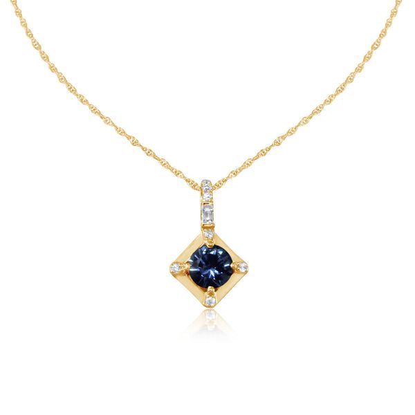 Yellow Gold Sapphire Pendant Thomas A. Davis Jewelers Holland, MI