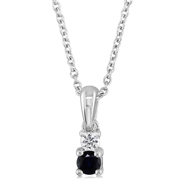 White Gold Sapphire Pendant Ask Design Jewelers Olean, NY