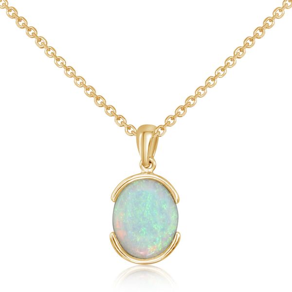 Yellow Gold Calibrated Light Opal Pendant Blue Marlin Jewelry, Inc. Islamorada, FL