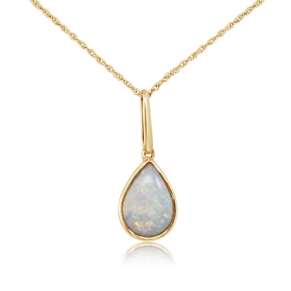 Yellow Gold Calibrated Light Opal Pendant Jones Jeweler Celina, OH