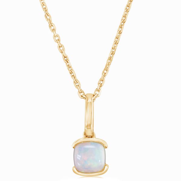 Yellow Gold Calibrated Light Opal Pendant Ask Design Jewelers Olean, NY