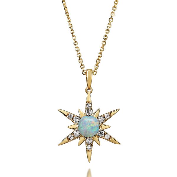 Yellow Gold Calibrated Light Opal Pendant Daniel Jewelers Brewster, NY