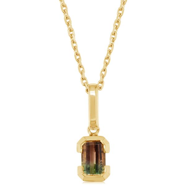Yellow Gold Tourmaline Pendant Leslie E. Sandler Fine Jewelry and Gemstones rockville , MD