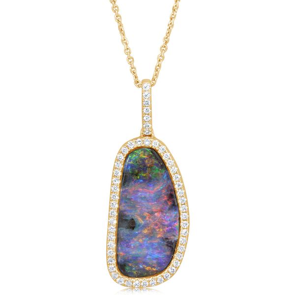 Yellow Gold Boulder Opal Pendant Blue Marlin Jewelry, Inc. Islamorada, FL
