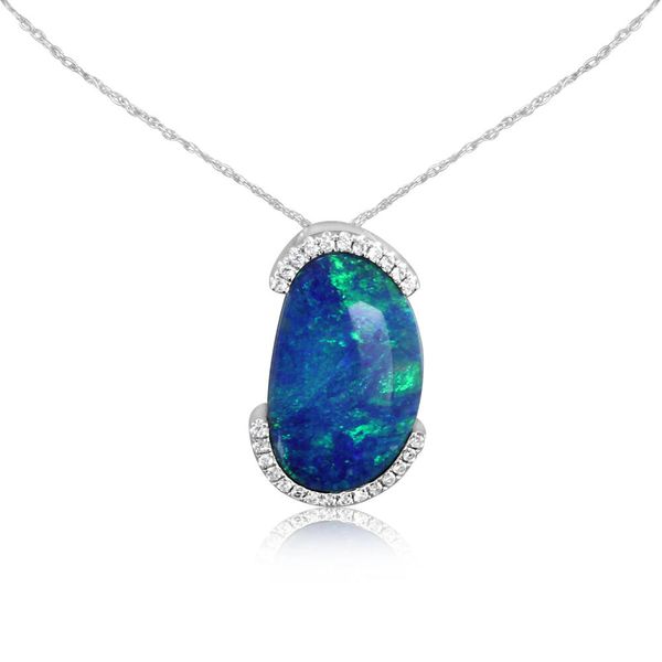 White Gold Opal Doublet Pendant Smith Jewelers Franklin, VA