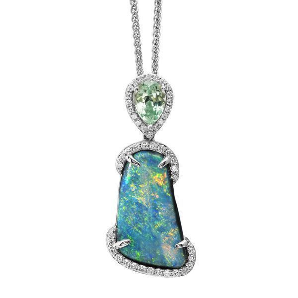 White Gold Black Opal Pendant Cravens & Lewis Jewelers Georgetown, KY