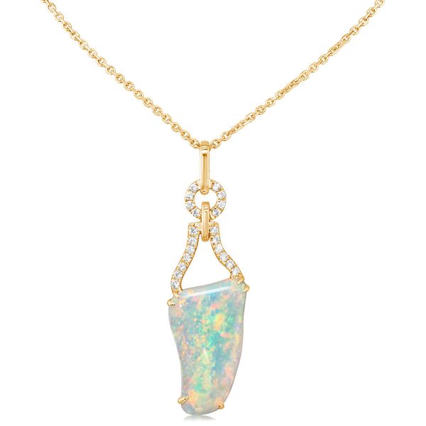 Yellow Gold Natural Light Opal Pendant Roberts Jewelers Jackson, TN