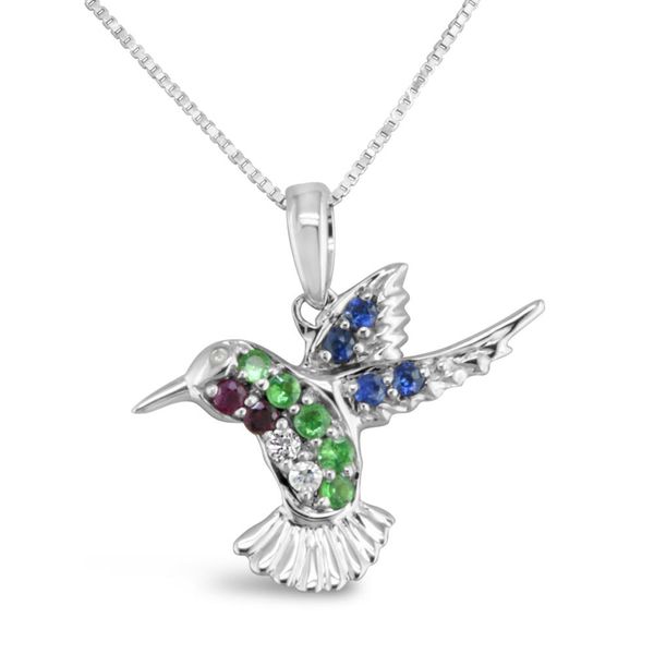 White Gold Multiple Stones Pendant Towne & Country Jewelers Westborough, MA