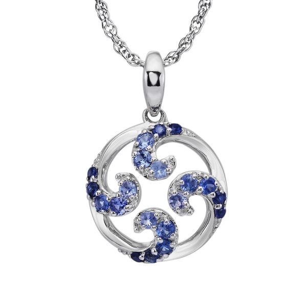 Sterling Silver Sapphire Pendant Blue Heron Jewelry Company Poulsbo, WA