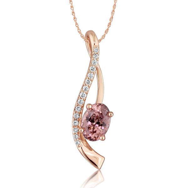 Rose Gold Lotus Garnet Pendant Leslie E. Sandler Fine Jewelry and Gemstones rockville , MD