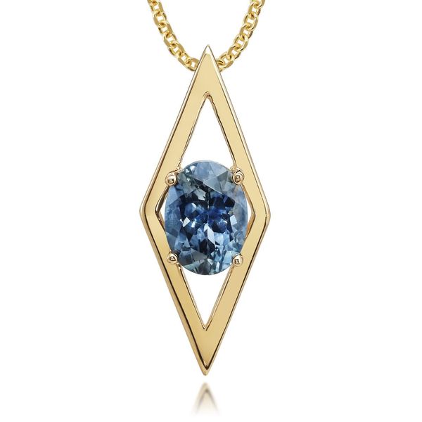 Yellow Gold Sapphire Pendant Conti Jewelers Endwell, NY