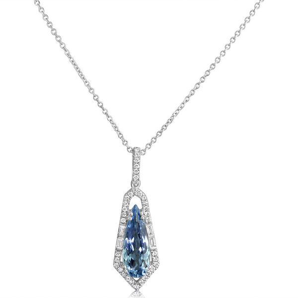White Gold Aquamarine Pendant Blue Marlin Jewelry, Inc. Islamorada, FL