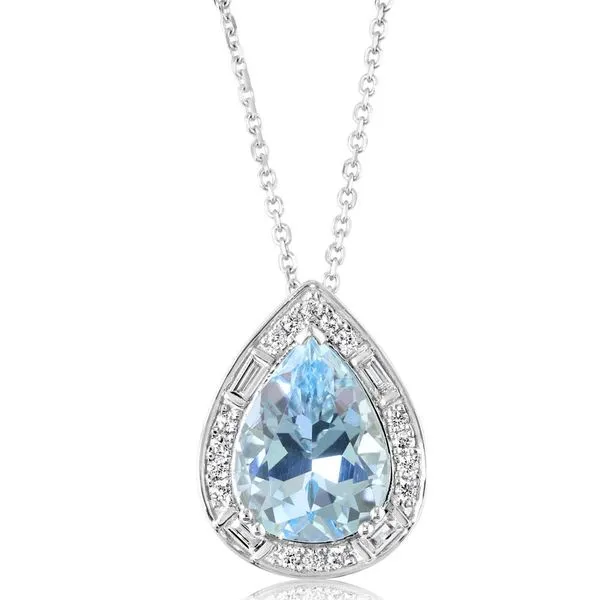 Platinum Aquamarine Pendant
