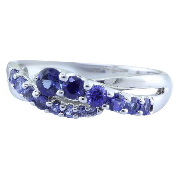 White Gold Sapphire Ring Image 2 Timmreck & McNicol Jewelers McMinnville, OR