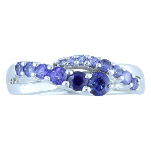 White Gold Sapphire Ring Image 3 Parris Jewelers Hattiesburg, MS