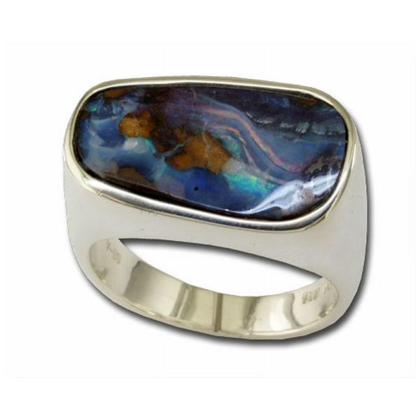 Sterling Silver Boulder Opal Ring Brynn Elizabeth Jewelers Ocean Isle Beach, NC