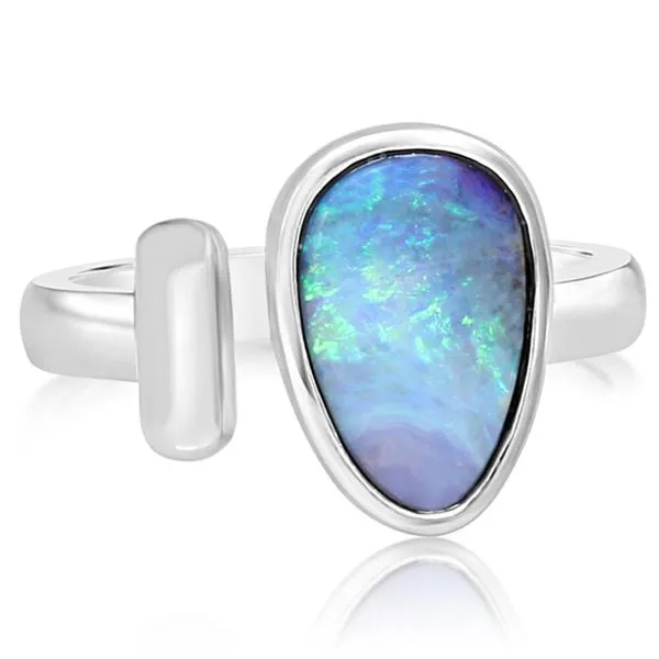 Boulder Opal Ring, Sterling Silver, Size 10 shops