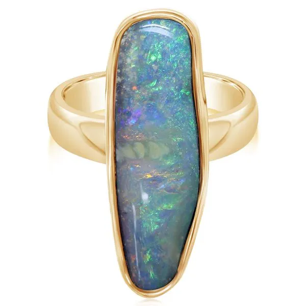 Parle Yellow Gold Boulder Opal Ring RBR262L-14I Ware's Jewelers