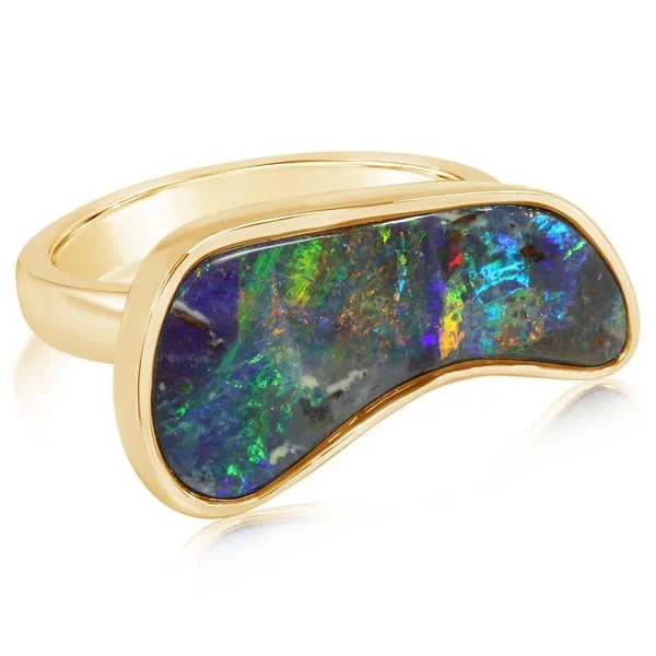 Parle Yellow Gold Boulder Opal Ring RBR263-14I Ware's Jewelers