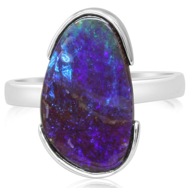 Sterling Silver Boulder Opal Ring Blue Heron Jewelry Company Poulsbo, WA