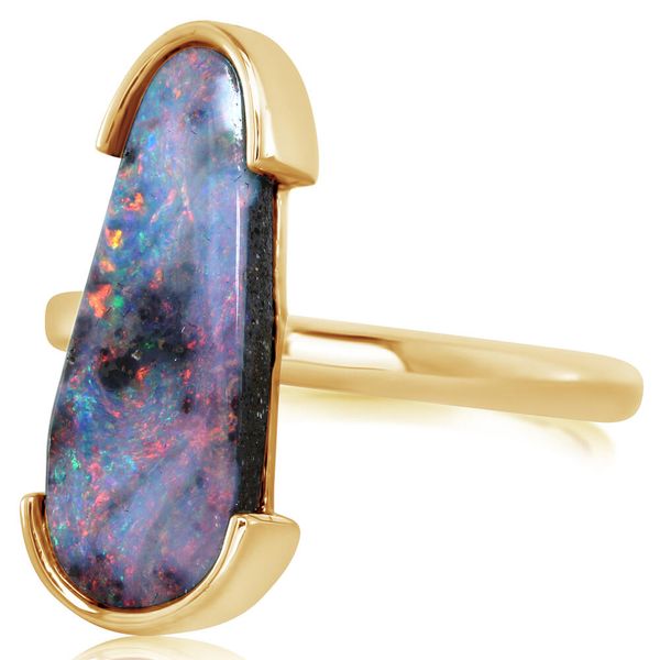 Sterling Silver Boulder Opal Ring Leslie E. Sandler Fine Jewelry and Gemstones rockville , MD