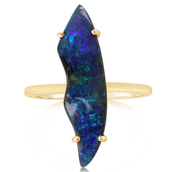 Sterling Silver Boulder Opal Ring Image 2 The Jewelry Source El Segundo, CA