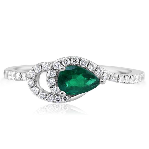 White Gold Emerald Ring John E. Koller Jewelry Designs Owasso, OK