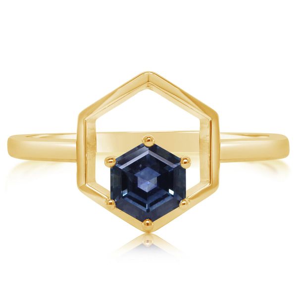 Yellow Gold Sapphire Ring Image 3 Blue Marlin Jewelry, Inc. Islamorada, FL