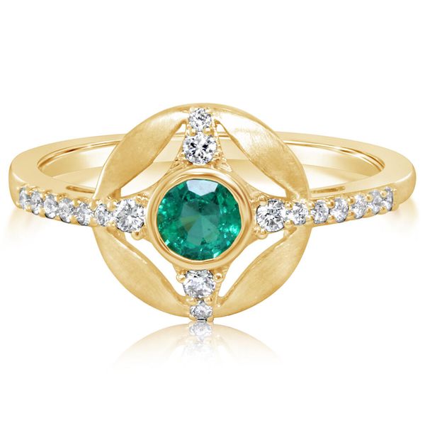 Yellow Gold Emerald Ring H. Brandt Jewelers Natick, MA