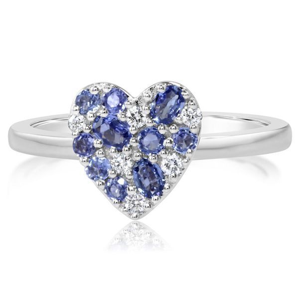 White Gold Yogo Sapphire Ring Conti Jewelers Endwell, NY