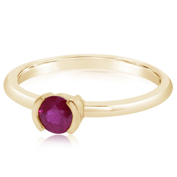 Yellow Gold Ruby Ring John E. Koller Jewelry Designs Owasso, OK