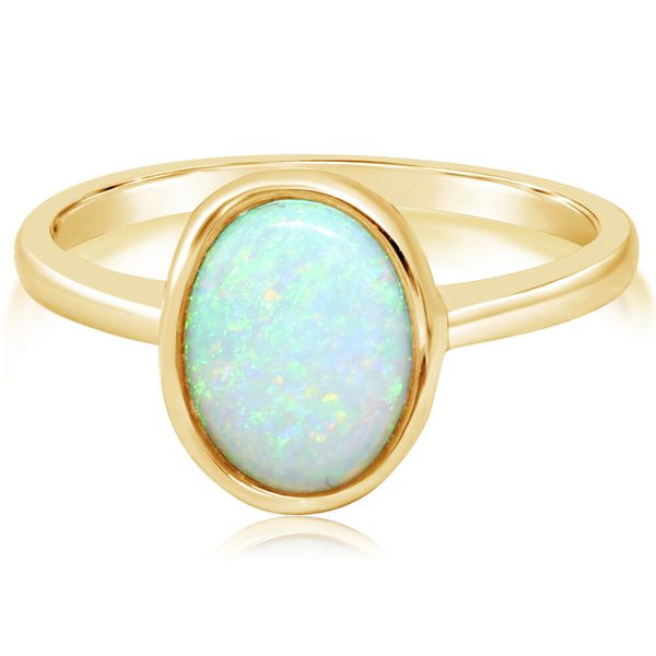 Yellow Gold Calibrated Light Opal Ring Priddy Jewelers Elizabethtown, KY