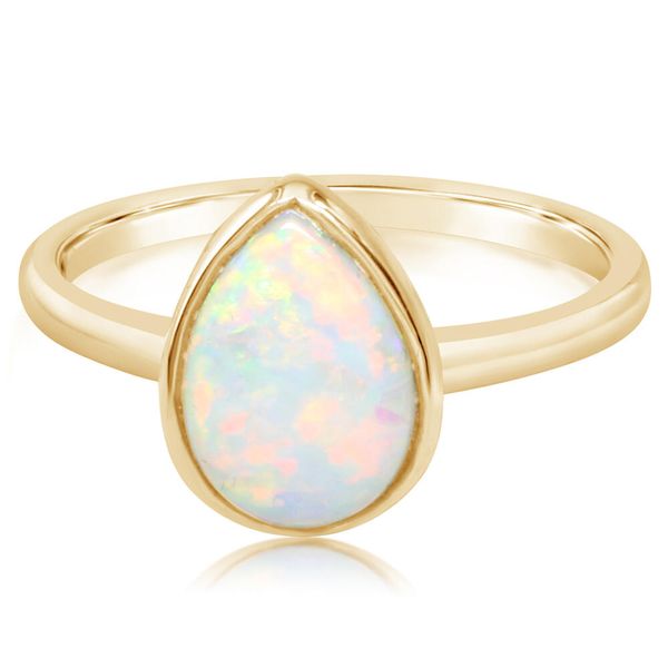 Yellow Gold Calibrated Light Opal Ring Jones Jeweler Celina, OH