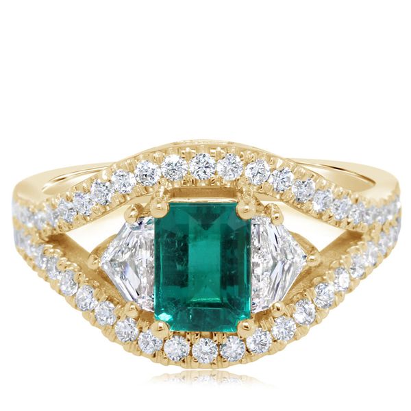Yellow Gold Emerald Ring Leslie E. Sandler Fine Jewelry and Gemstones rockville , MD
