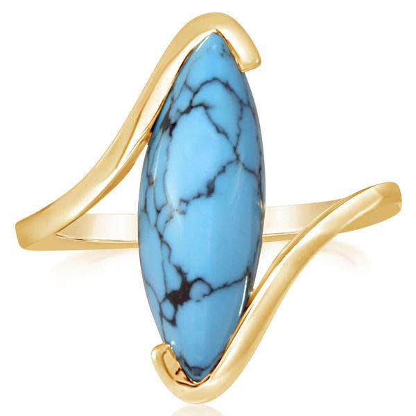 Yellow Gold Turquoise Ring Blue Heron Jewelry Company Poulsbo, WA