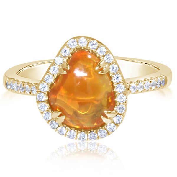 Yellow Gold Fire Opal Ring Banks Jewelers Burnsville, NC