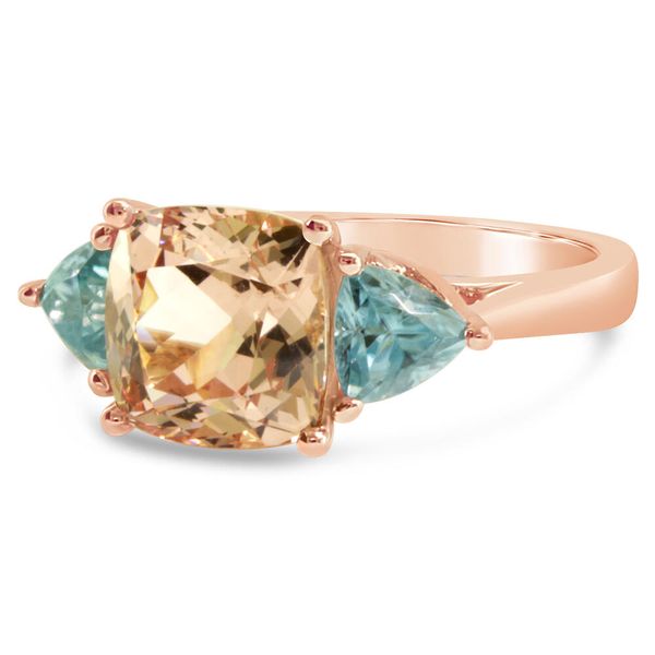 Rose Gold Lotus Garnet Ring Blue Heron Jewelry Company Poulsbo, WA