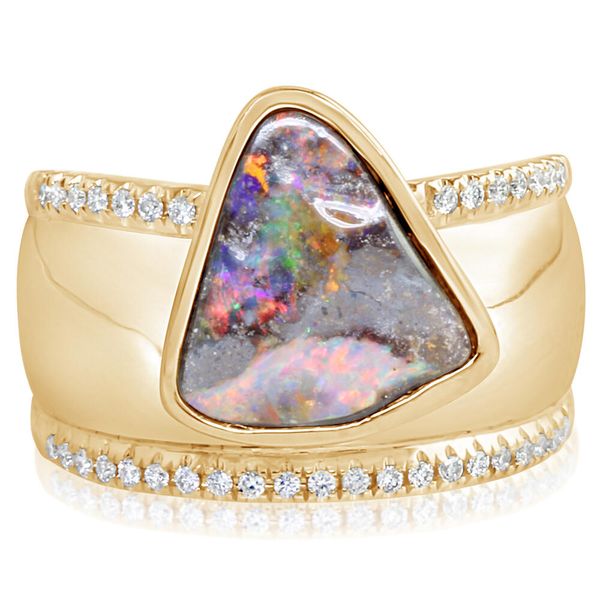 Yellow Gold Boulder Opal Ring Whalen Jewelers Inverness, FL